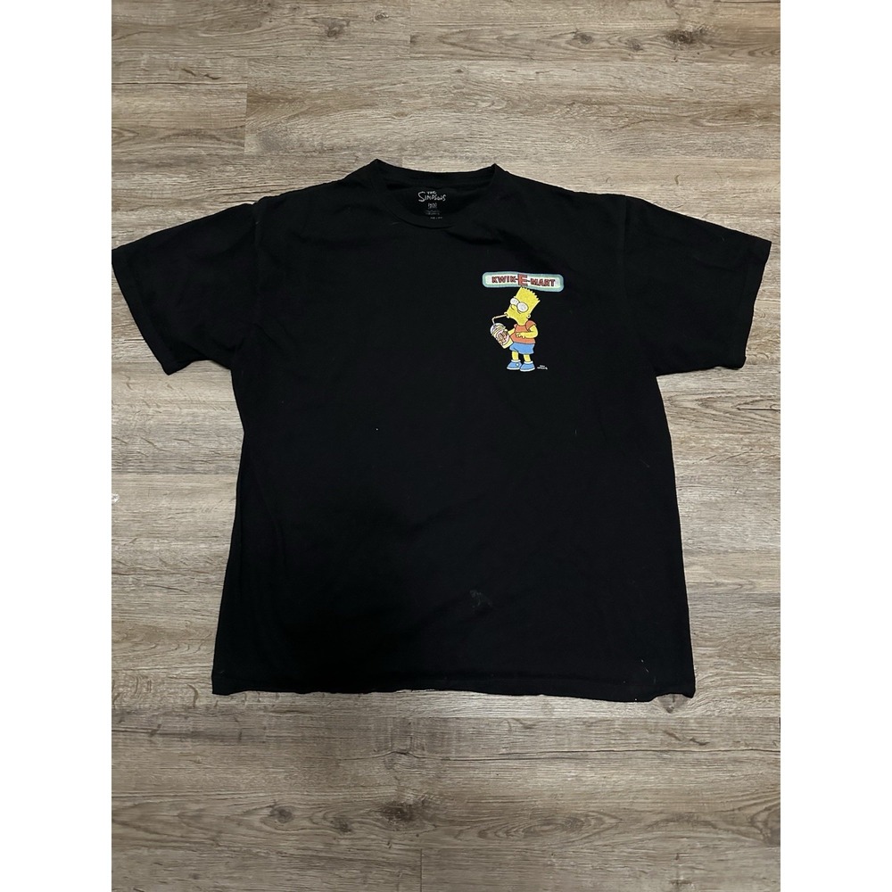 The Simpsons‎ Bart Kwik-E-Mart Tee Men Sz XL Black Graphic Print T Shirt